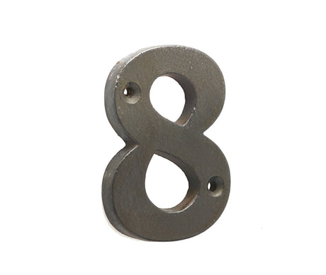 This is an image showing the Frelan - Valley Forge 75mm Numeral 8 - Beeswax available to order from T.H. Wiggans Ironmongery in Kendal