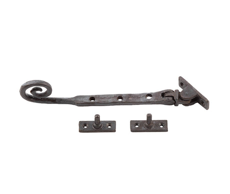 This is an image showing the Frelan - Valley Forge 200mm Curly Tail Casement Stay - Beeswax available to order from T.H. Wiggans Ironmongery in Kendal