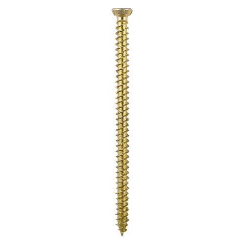 This is an image showing TIMCO Concrete Screws - TX - Flat Countersunk - Yellow - 7.5 x 40 - 100 Pieces Box available from T.H Wiggans Ironmongery in Kendal, quick delivery at discounted prices.