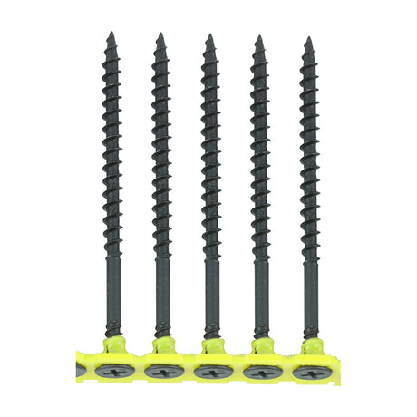 This is an image showing TIMCO Collated Drywall Screws - PH - Bugle - Coarse Thread - Black - 4.2 x 75 - 500 Pieces Box available from T.H Wiggans Ironmongery in Kendal, quick delivery at discounted prices.