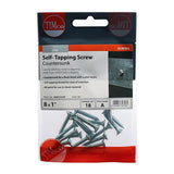 This is an image showing TIMCO Self-Tapping Screws - PZ - Countersunk - Zinc - 8 x 1 - 18 Pieces TIMpac available from T.H Wiggans Ironmongery in Kendal, quick delivery at discounted prices.