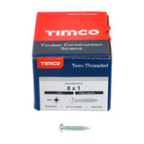 This is an image showing TIMCO Twin-Threaded Woodscrews - PZ - Round - Zinc - 8 x 1 - 200 Pieces Box available from T.H Wiggans Ironmongery in Kendal, quick delivery at discounted prices.