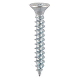 This is an image showing TIMCO Twin-Thread Woodscrews - PZ - Double Countersunk - Zinc - 8 x 2 - 16 Pieces TIMpac available from T.H Wiggans Ironmongery in Kendal, quick delivery at discounted prices.