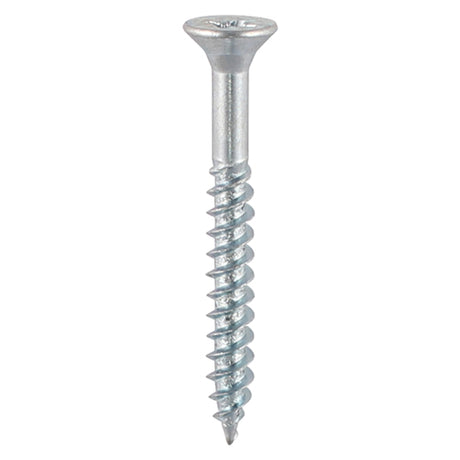 This is an image showing TIMCO Twin-Threaded Woodscrews - PZ - Double Countersunk - Zinc - 8 x 3 - 100 Pieces Box available from T.H Wiggans Ironmongery in Kendal, quick delivery at discounted prices.