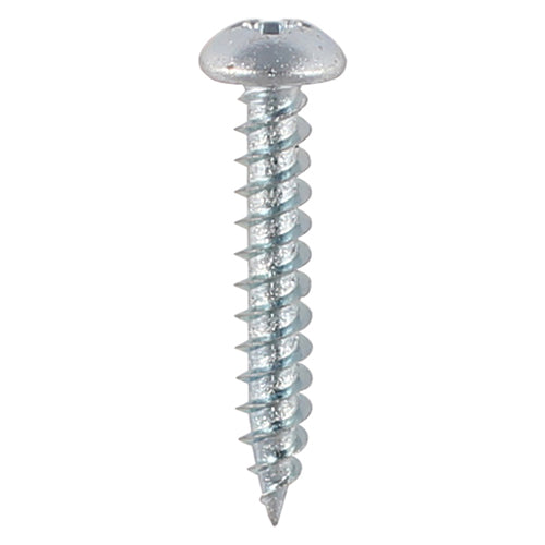 This is an image showing TIMCO Twin-Threaded Woodscrews - PZ - Round - Zinc - 10 x 1 - 200 Pieces Box available from T.H Wiggans Ironmongery in Kendal, quick delivery at discounted prices.