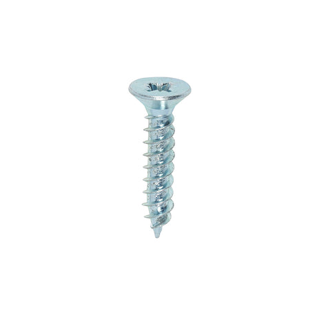 This is an image showing TIMCO Twin-Threaded Woodscrews - PZ - Double Countersunk - Zinc - 10 x 1 - 200 Pieces Box available from T.H Wiggans Ironmongery in Kendal, quick delivery at discounted prices.