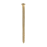 This is an image showing TIMCO Concrete Screws - TX - Flat Countersunk - Yellow - 7.5 x 120 - 100 Pieces Box available from T.H Wiggans Ironmongery in Kendal, quick delivery at discounted prices.