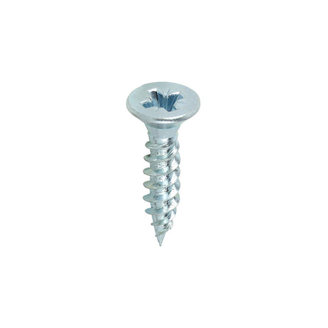 This is an image showing TIMCO Twin-Threaded Woodscrews - PZ - Double Countersunk - Zinc - 12 x 1 - 200 Pieces Box available from T.H Wiggans Ironmongery in Kendal, quick delivery at discounted prices.