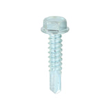 This is an image showing TIMCO Metal Construction Light Section Screws - Hex - Self-Drilling - Zinc - 12 x 1 - 500 Pieces Box available from T.H Wiggans Ironmongery in Kendal, quick delivery at discounted prices.