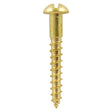 This is an image showing TIMCO Solid Brass Timber Screws - SLOT - Round - 4 x 1/2 - 200 Pieces Box available from T.H Wiggans Ironmongery in Kendal, quick delivery at discounted prices.