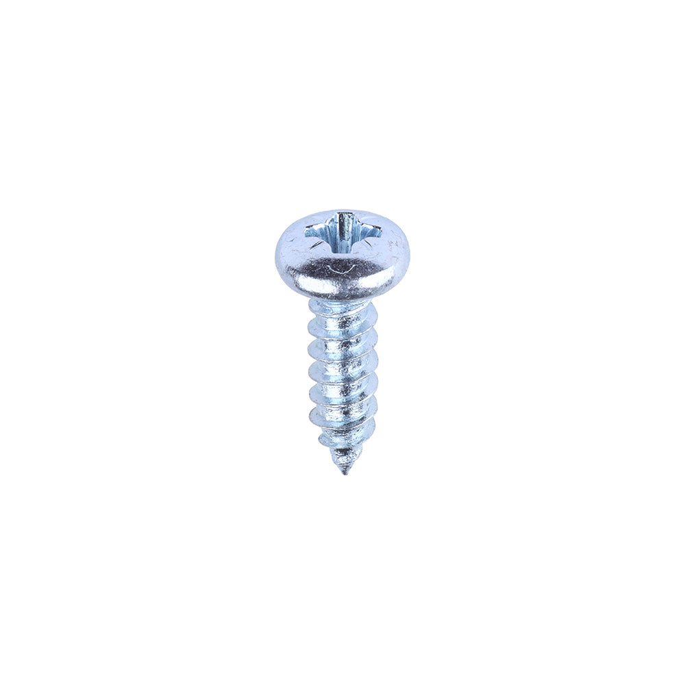 This is an image showing TIMCO Metal Tapping Screws - PZ - Pan - Self-Tapping - Zinc - 4 x 3/8 - 200 Pieces Box available from T.H Wiggans Ironmongery in Kendal, quick delivery at discounted prices.