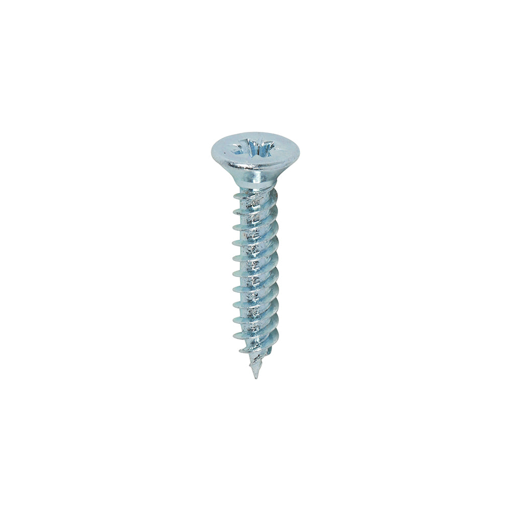 This is an image showing TIMCO Twin-Threaded Woodscrews - PZ - Double Countersunk - Zinc - 4 x 5/8 - 200 Pieces Box available from T.H Wiggans Ironmongery in Kendal, quick delivery at discounted prices.