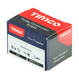 This is an image showing TIMCO Twin-Threaded Woodscrews - PZ - Double Countersunk - Zinc - 6 x 1/2 - 200 Pieces Box available from T.H Wiggans Ironmongery in Kendal, quick delivery at discounted prices.