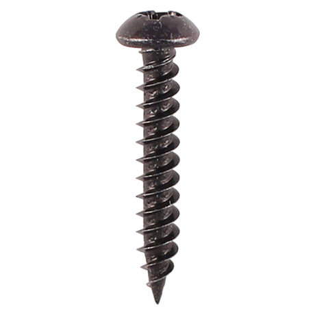 This is an image showing TIMCO Blackjax Woodscrews - PZ - Round - Black Organic - 6 x 3/4 - 200 Pieces Box available from T.H Wiggans Ironmongery in Kendal, quick delivery at discounted prices.