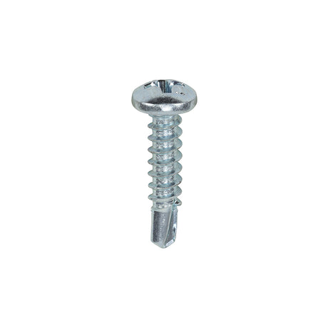 This is an image showing TIMCO Metal Construction Sheet & Stud Screws - PH - Pan - Self-Drilling - Zinc - 6 x 5/8 - 1000 Pieces Box available from T.H Wiggans Ironmongery in Kendal, quick delivery at discounted prices.