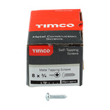 This is an image showing TIMCO Self-Tapping Screws - PZ - Pan - Zinc - 8 x 3/4 - 200 Pieces Box available from T.H Wiggans Ironmongery in Kendal, quick delivery at discounted prices.