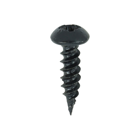 This is an image showing TIMCO Blackjax Woodscrews - PZ - Round - Black Organic - 8 x 5/8 - 200 Pieces Box available from T.H Wiggans Ironmongery in Kendal, quick delivery at discounted prices.