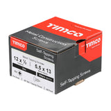 This is an image showing TIMCO Metal Tapping Screws - PZ - Pan - Self-Tapping - Zinc - 12 x 1/2 - 200 Pieces Box available from T.H Wiggans Ironmongery in Kendal, quick delivery at discounted prices.