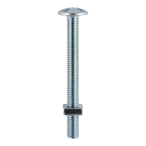 This is an image showing TIMCO Roofing Bolts with Square Nuts - Zinc - M5 x 30 - 200 Pieces Box available from T.H Wiggans Ironmongery in Kendal, quick delivery at discounted prices.