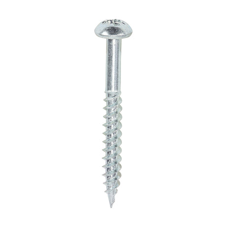 This is an image showing TIMCO Twin-Threaded Woodscrews - PZ - Round - Zinc - 6 x 1 1/4 - 200 Pieces Box available from T.H Wiggans Ironmongery in Kendal, quick delivery at discounted prices.