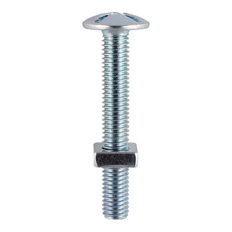 This is an image showing TIMCO Roofing Bolts with Square Nuts - Zinc - M6 x 16 - 200 Pieces Box available from T.H Wiggans Ironmongery in Kendal, quick delivery at discounted prices.