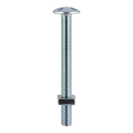 This is an image showing TIMCO Roofing Bolts with Square Nuts - Zinc - M6 x 35 - 100 Pieces Box available from T.H Wiggans Ironmongery in Kendal, quick delivery at discounted prices.