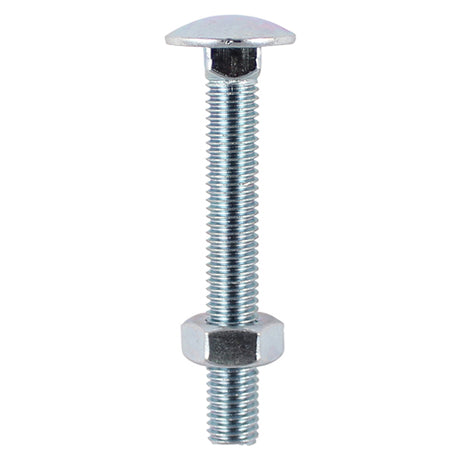 This is an image showing TIMCO Carriage Bolts & Hex Nuts - Zinc - M6 x 40 - 120 Pieces TIMbag available from T.H Wiggans Ironmongery in Kendal, quick delivery at discounted prices.