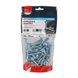 This is an image showing TIMCO Roofing Bolts & Square Nuts - Zinc - M6 x 50 - 90 Pieces TIMbag available from T.H Wiggans Ironmongery in Kendal, quick delivery at discounted prices.