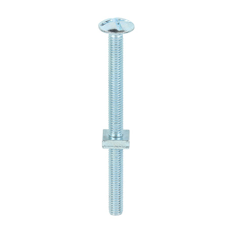 This is an image showing TIMCO Roofing Bolts with Square Nuts - Zinc - M6 x 80 - 100 Pieces Box available from T.H Wiggans Ironmongery in Kendal, quick delivery at discounted prices.