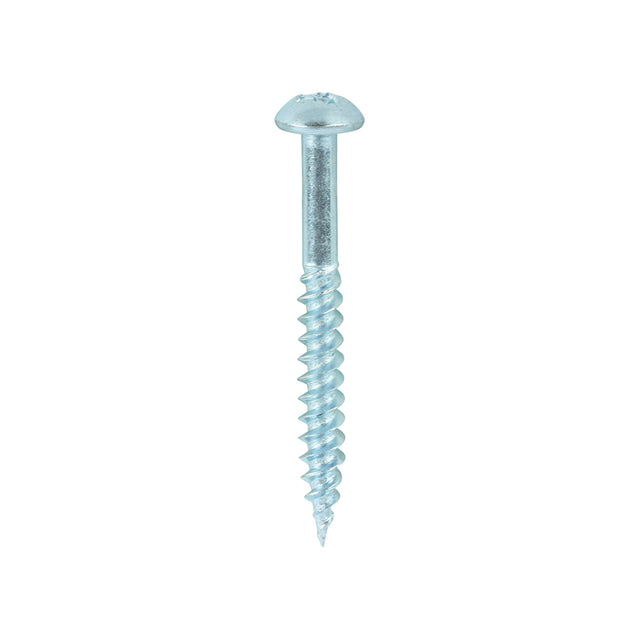 This is an image showing TIMCO Twin-Threaded Woodscrews - PZ - Round - Zinc - 8 x 1 1/2 - 200 Pieces Box available from T.H Wiggans Ironmongery in Kendal, quick delivery at discounted prices.