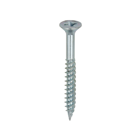 This is an image showing TIMCO Twin-Threaded Woodscrews - PZ - Double Countersunk - Zinc - 8 x 1 1/2 - 200 Pieces Box available from T.H Wiggans Ironmongery in Kendal, quick delivery at discounted prices.