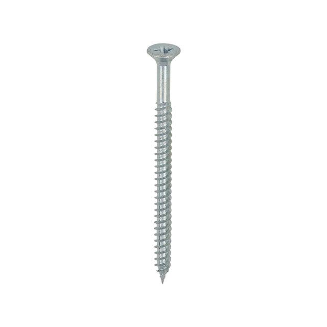 This is an image showing TIMCO Twin-Threaded Woodscrews - PZ - Double Countersunk - Zinc - 8 x 2 1/2 - 200 Pieces Box available from T.H Wiggans Ironmongery in Kendal, quick delivery at discounted prices.