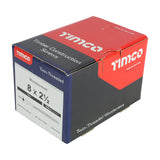 This is an image showing TIMCO Twin-Threaded Woodscrews - PZ - Double Countersunk - Zinc - 8 x 2 1/2 - 200 Pieces Box available from T.H Wiggans Ironmongery in Kendal, quick delivery at discounted prices.