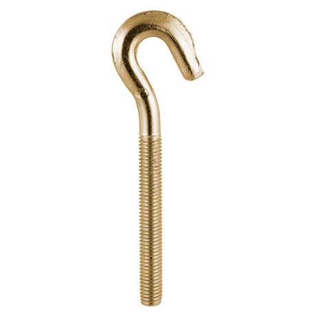 This is an image showing TIMCO Forged Hooks - Yellow - M8 - 50 Pieces Box available from T.H Wiggans Ironmongery in Kendal, quick delivery at discounted prices.