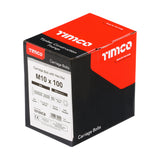 This is an image showing TIMCO Carriage Bolts & Hex Nuts - Zinc - M10 x 100 - 25 Pieces Box available from T.H Wiggans Ironmongery in Kendal, quick delivery at discounted prices.