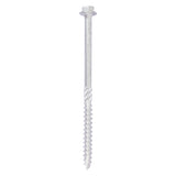 This is an image showing TIMCO Heavy Duty Timber Screws - Hex - Exterior - Silver - 10 x 100 - 10 Pieces TIMbag available from T.H Wiggans Ironmongery in Kendal, quick delivery at discounted prices.