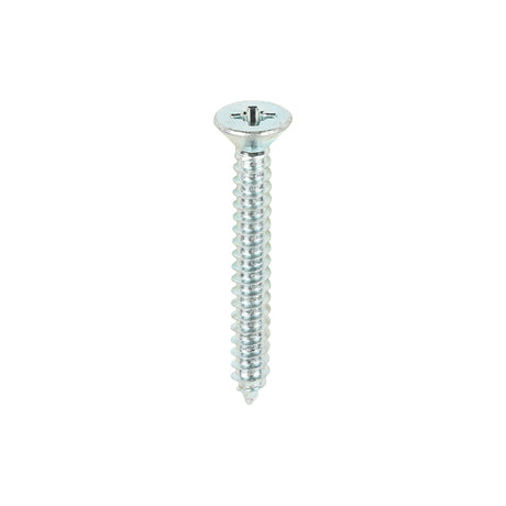 This is an image showing TIMCO Metal Tapping Screws - PZ - Countersunk - Self-Tapping - Zinc - 10 x 1 1/2 - 200 Pieces Box available from T.H Wiggans Ironmongery in Kendal, quick delivery at discounted prices.