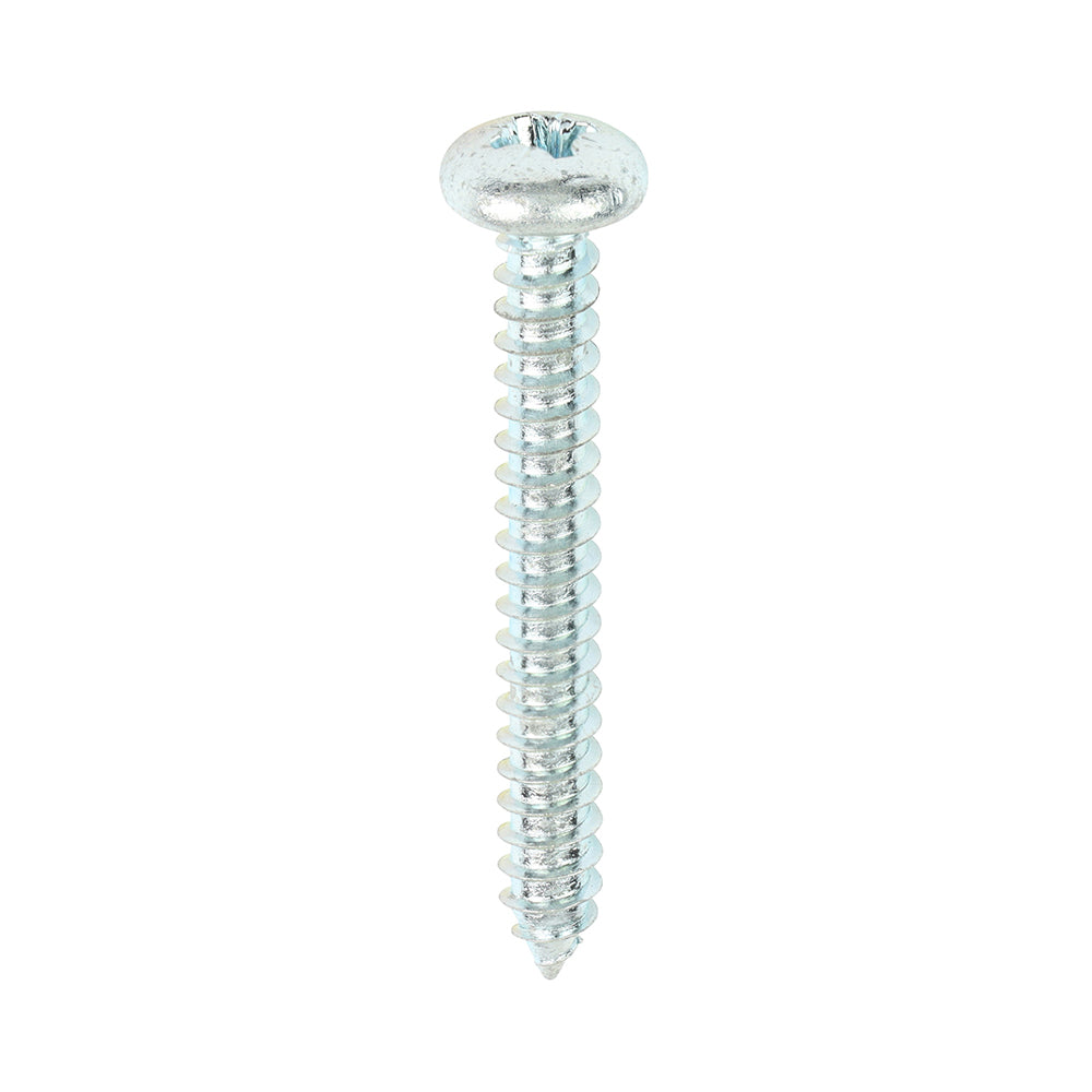 This is an image showing TIMCO Self-Tapping Screws - PZ - Pan - Zinc - 10 x 1 1/2 - 200 Pieces Box available from T.H Wiggans Ironmongery in Kendal, quick delivery at discounted prices.