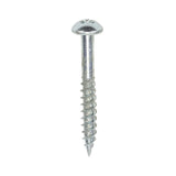 This is an image showing TIMCO Twin-Threaded Woodscrews - PZ - Round - Zinc - 10 x 1 1/2 - 200 Pieces Box available from T.H Wiggans Ironmongery in Kendal, quick delivery at discounted prices.