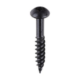 This is an image showing TIMCO Blackjax Woodscrews - PZ - Round - Black Organic - 10 x 1 1/4 - 200 Pieces Box available from T.H Wiggans Ironmongery in Kendal, quick delivery at discounted prices.