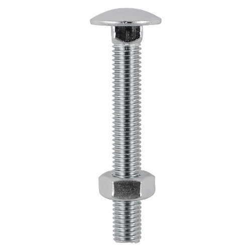 This is an image showing TIMCO Carriage Bolts & Hex Nuts - Stainless Steel - M10 x 120 - 2 Pieces TIMpac available from T.H Wiggans Ironmongery in Kendal, quick delivery at discounted prices.