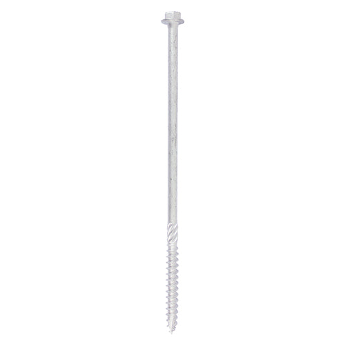 This is an image showing TIMCO Heavy Duty Timber Screws - Hex - Exterior - Silver - 10 x 200 - 10 Pieces TIMbag available from T.H Wiggans Ironmongery in Kendal, quick delivery at discounted prices.