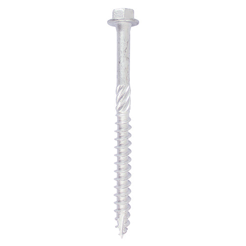 This is an image showing TIMCO Heavy Duty Timber Screws - Hex - Exterior - Silver - 10 x 60 - 10 Pieces TIMbag available from T.H Wiggans Ironmongery in Kendal, quick delivery at discounted prices.