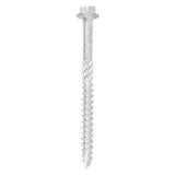 This is an image showing TIMCO Heavy Duty Timber Screws - Hex - Exterior - Silver - 10 x 80 - 10 Pieces TIMbag available from T.H Wiggans Ironmongery in Kendal, quick delivery at discounted prices.