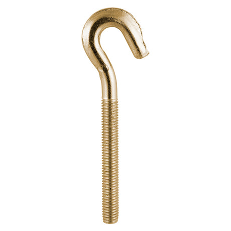 This is an image showing TIMCO Forged Hooks - Yellow - M10 - 50 Pieces Box available from T.H Wiggans Ironmongery in Kendal, quick delivery at discounted prices.