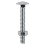 This is an image showing TIMCO Carriage Bolts & Hex Nuts - Stainless Steel - M12 x 130 - 2 Pieces TIMpac available from T.H Wiggans Ironmongery in Kendal, quick delivery at discounted prices.