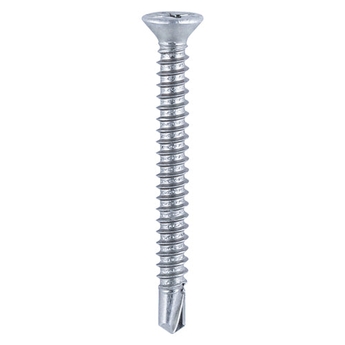 This is an image showing TIMCO Window Fabrication Screws - Countersunk with Ribs - PH - Self-Tapping - Self-Drilling Point - Zinc - 3.9 x 16 - 1000 Pieces Box available from T.H Wiggans Ironmongery in Kendal, quick delivery at discounted prices.