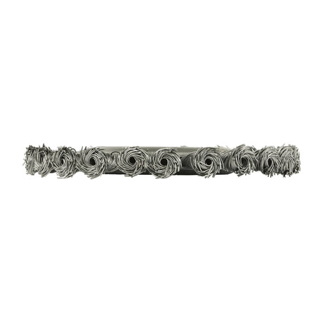 This is an image showing TIMCO Wheel Brush - Twisted Knot Steel Wire - 125mm - 1 Each Blister Pack available from T.H Wiggans Ironmongery in Kendal, quick delivery at discounted prices.