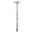 This is an image showing TIMCO Timber Frame Construction & Landscaping Screws - Wafer - A2 Stainless Steel - 8.0 x 125 - 20 Pieces Tube available from T.H Wiggans Ironmongery in Kendal, quick delivery at discounted prices.