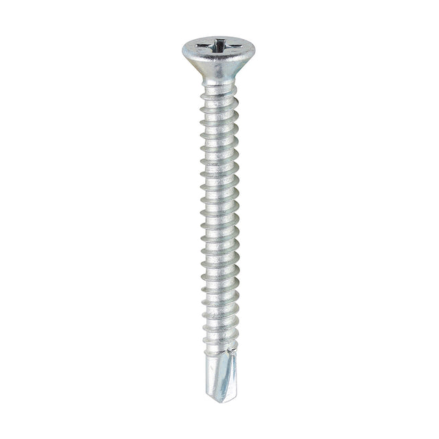 This is an image showing TIMCO Window Fabrication Screws - Countersunk - PH - Self-Tapping - Self-Drilling Point - Zinc - 3.9 x 38 - 1000 Pieces Box available from T.H Wiggans Ironmongery in Kendal, quick delivery at discounted prices.